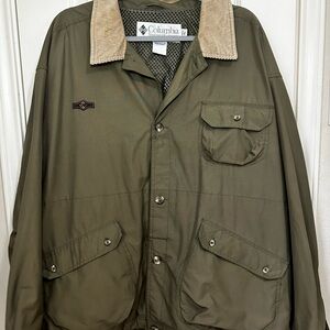 Columbia Green Military Field Jacket Durable Utility Design